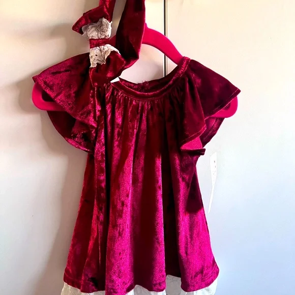 red velvet dress holiday Abigail Dress